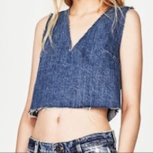 Zara denim top